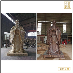 鑄銅關公 鑄造大型銅質孔子雕塑