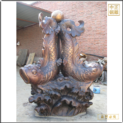 大型景觀(guān)銅魚(yú)雕塑
