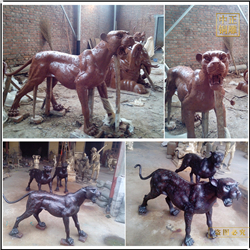 金錢(qián)豹雕塑鑄造加工廠(chǎng)