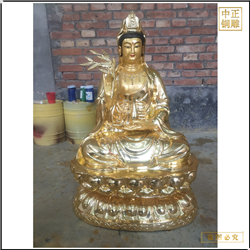 鑄銅關(guān)公 大型觀音銅佛像廠家