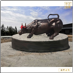 鑄銅關(guān)公 純銅2.6米銅牛雕塑