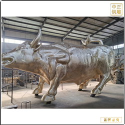鑄銅關(guān)公 大華爾街牛擺件廠價