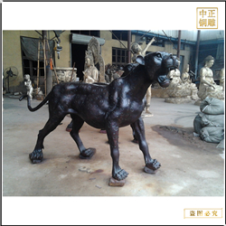 鑄銅關公 金錢豹銅雕塑鑄造廠