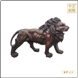 公司門(mén)口銅獅子雕塑