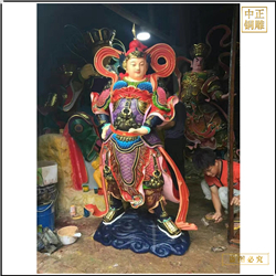 鑄銅關公 寺廟鑄銅貼金韋陀佛像