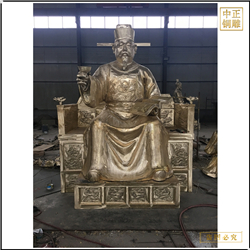 貼金古代人物銅雕塑 貼金古代人物銅雕塑