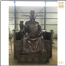古代王爺坐像銅雕塑鑄造 古代王爺坐像銅雕塑鑄造