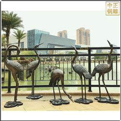 景觀(guān)室外銅仙鶴雕塑