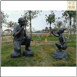 鑄銅關公 園林人物景觀雕塑