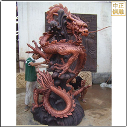 鑄銅關公 鑄造銅龍雕塑廠家